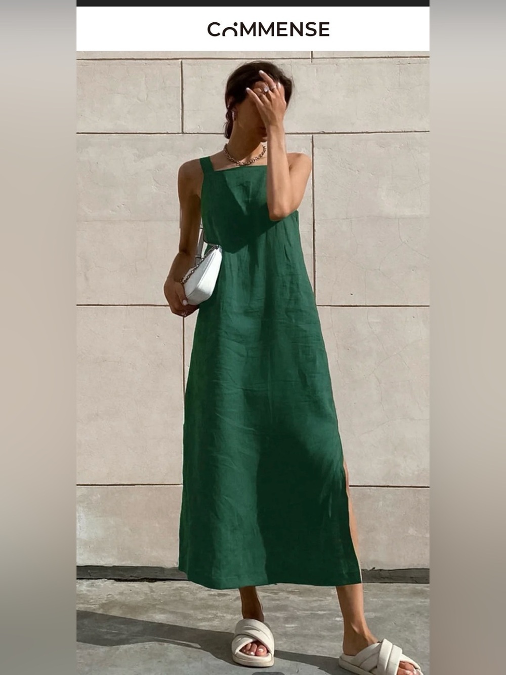 Commense Minimalism Cotton Cami Long Dress
